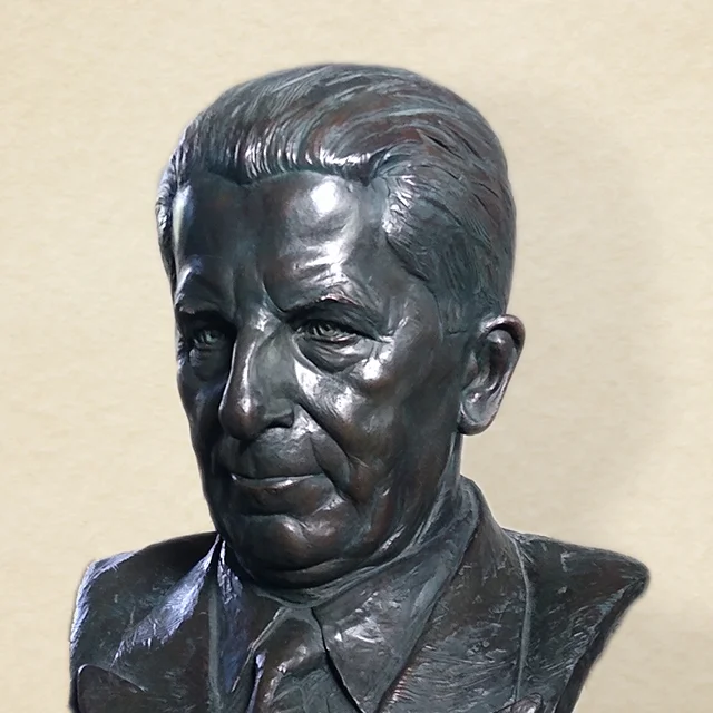 prof. Stanisław Kulczyński, Popiersie z brązu - Tomasz Rodziński - Tomasz Rodziński artysta rzeźbiarz z Wrocławia